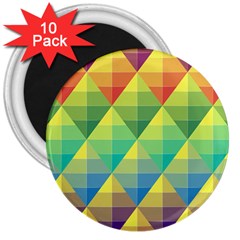 Background Colorful Geometric 3  Magnets (10 Pack)  by Simbadda