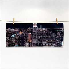 Architecture Buildings City Hand Towel by Simbadda
