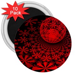 Fractals Fantasy Image Art 3  Magnets (10 Pack)  by Simbadda