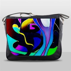 Curvy Collage Messenger Bag by bloomingvinedesign