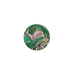 Tropical Greens Leaves Design 1  Mini Buttons by Simbadda