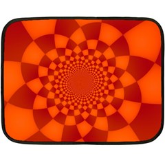 Fractal Artwork Abstract Background Orange Fleece Blanket (mini) by Sudhe