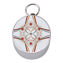 Artwork Fractal Allegory Art Floral Mini Silver Compasses by Sudhe