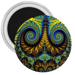 Abstract Art Fractal Creative 3  Magnets by Sudhe