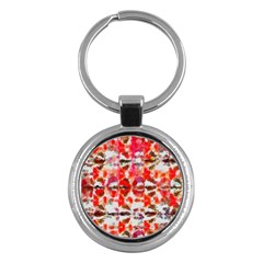 Paint Splatters On A White Background                       Key Chain (round) by LalyLauraFLM