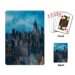 Cityscape Buildings Skyscraper Playing Cards Single Design (rectangle) by Wegoenart