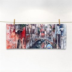 Venice Water Laguna Italy Hand Towel by Wegoenart