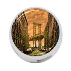 Architecture Buildings City Bridge 4-port Usb Hub (one Side) by Wegoenart