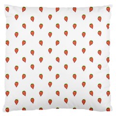Cartoon Style Strawberry Pattern Large Flano Cushion Case (two Sides) by dflcprintsclothing