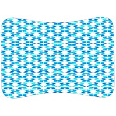 Fabric Geometric Aqua Crescents Velour Seat Head Rest Cushion by Bajindul