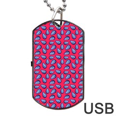 Tropical Pink Avocadoes Dog Tag Usb Flash (two Sides) by snowwhitegirl