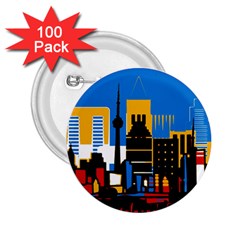 Architecture City House Window 2 25  Buttons (100 Pack)  by Pakrebo