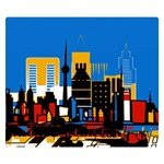 Architecture City House Window Double Sided Flano Blanket (Small)  50 x40  Blanket Back