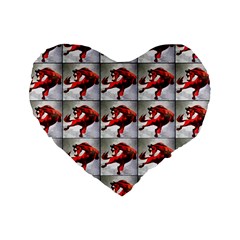 Horse Standard 16  Premium Heart Shape Cushions by ArtworkByPatrick