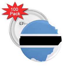 Botswana Flag Map Geography 2 25  Buttons (100 Pack)  by Sapixe