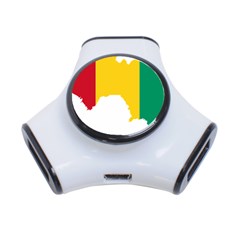 Guinea Flag Map Geography Outline 3-port Usb Hub by Sapixe