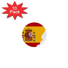 Spain Country Europe Flag Borders 1  Mini Buttons (10 Pack)  by Sapixe