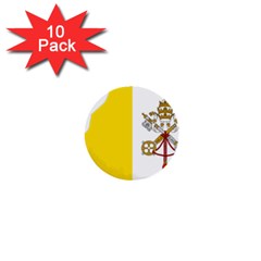 Vatican City Country Europe Flag 1  Mini Buttons (10 Pack)  by Sapixe