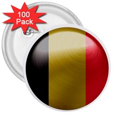 Belgium Flag Country Europe 3  Buttons (100 Pack)  by Sapixe