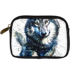 Gray Wolf - Forest King Digital Camera Leather Case by kot737