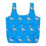 Flamenco Birds Exotic Nice Pink Full Print Recycle Bag (L) Back