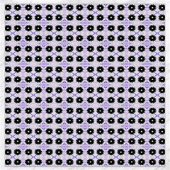 Black Flower  On Purple White Pattern Canvas 12  X 12  by BrightVibesDesign