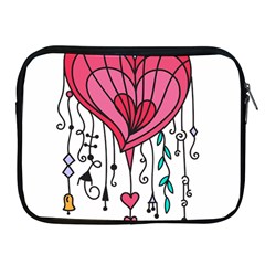 Heart Dangle Design Apple Ipad 2/3/4 Zipper Cases by evolutiondesignuk