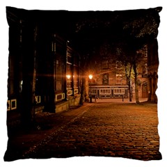 City Night Dark Architecture Lamps Standard Flano Cushion Case (one Side) by Sudhe