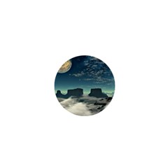 Lunar Landscape Space Mountains 1  Mini Buttons by Simbadda