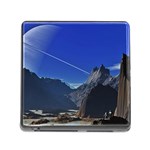 Saturn Landscape Mountains Memory Card Reader (Square 5 Slot) Front