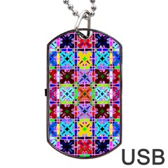 O 2 Dog Tag Usb Flash (two Sides) by ArtworkByPatrick
