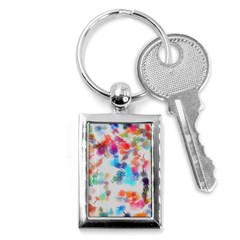 Paint Splashes Canvas                                      Key Chain (rectangle) by LalyLauraFLM