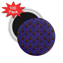 Nerdy 60s  Girl Pattern Dark Purple 2 25  Magnets (100 Pack)  by snowwhitegirl