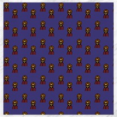 Nerdy 60s  Girl Pattern Dark Purple Canvas 12  X 12  by snowwhitegirl