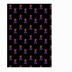 Nerdy 60s  Girl Pattern Black Large Garden Flag (two Sides) by snowwhitegirl