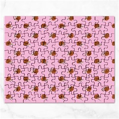 Peach Rose Pink Rectangular Jigsaw Puzzl by snowwhitegirl