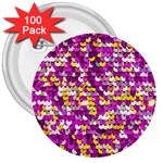 Funky Sequins 3  Buttons (100 pack)  Front