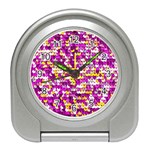 Funky Sequins Travel Alarm Clock Front