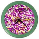 Funky Sequins Color Wall Clock Front