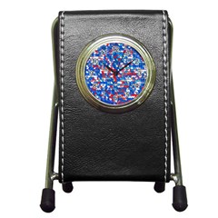 Funky Sequins Pen Holder Desk Clock by essentialimage