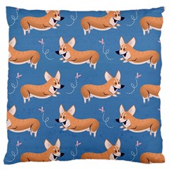 Corgi Patterns Standard Flano Cushion Case (one Side) by Sudhe