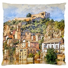 Architecture Town Travel Water Standard Flano Cushion Case (one Side) by Simbadda