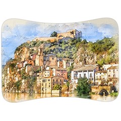 Architecture Town Travel Water Velour Seat Head Rest Cushion by Simbadda