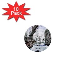 Tree Waterfall Landscape Nature 1  Mini Buttons (10 Pack)  by Simbadda