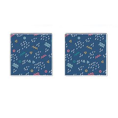 Trendy Memphis Style Seamless Pattern Colorful Geometric Seamless Pattern 80 S 90 S Styles Cufflinks (square) by Vaneshart