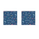 Trendy Memphis Style Seamless Pattern Colorful Geometric Seamless Pattern 80 S 90 S Styles Cufflinks (Square) Front(Pair)