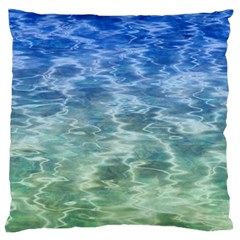 Water Blue Transparent Crystal Standard Flano Cushion Case (one Side) by HermanTelo