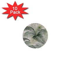 Vector Palm Leaves Pattern  Illustration 1  Mini Buttons (10 Pack)  by Vaneshart