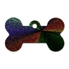 Abstract Colorful Pieces Mosaics Dog Tag Bone (one Side) by Vaneshart