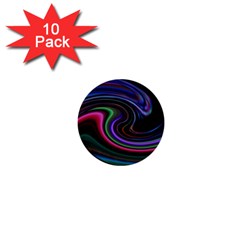 Art Abstract Colorful Abstract Art 1  Mini Buttons (10 Pack)  by Simbadda